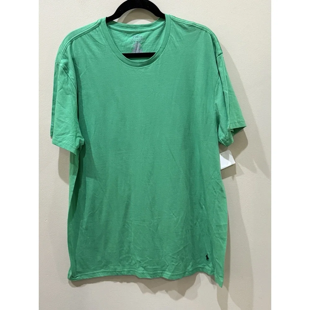 POLO RALPH LAUREN Shirt Mens ‎ Kelly Green Crewneck Size XL Preppy